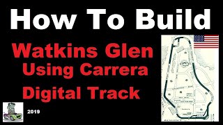 How to build a 132 scale Carrera 4 Lane Digital Watkins Glen USA Race Track [upl. by Anelhtac]