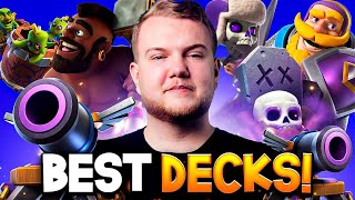 TOP 3 BEST NEW CANNON EVOLUTION DECKS IN CLASH ROYALE [upl. by Ahsekad]