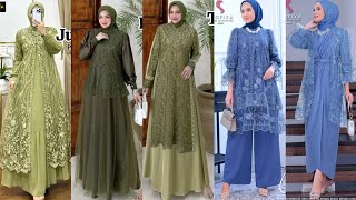 Kumpulan Gamis Brokat Pesta Gamis Polos Anggun dan Mewah Terbaru 2025 [upl. by Eeleak]