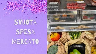 SVUOTA SPESA MERCATO unboxing svuotaspesa frutta verdura [upl. by Yrogreg]