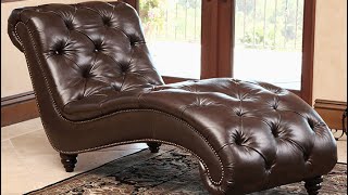 Abbyson Living  MultiTone Brown Leather Chaise [upl. by Serolod721]