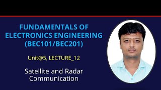 U5L12Satellite and Radar Communication  Electronics Engineering BEC101201 Hindi [upl. by Maram]