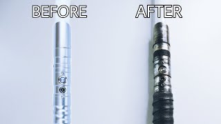 HOW TO TURN YOUR 90 LIGHTSABER INTO A 500 LIGHTSABER WEATHERING TUTORIAL [upl. by Togram]