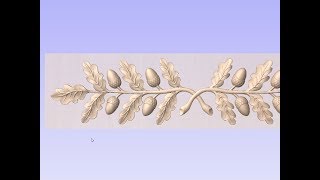 Vectric V10 Tutorials  3D Modeling  Oak Leaf Branch [upl. by Tymothy]