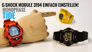 Casio GSHOCK einstellen mit Mondphase und Gezeiten  Modul 3194 G7900 GLX6900 GRESCUE Tutorial [upl. by Leanora]