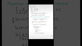 ECUACIÓN DIFERENCIAL DE VARIABLE SEPARABLEmatematicas mathematics [upl. by Einnad833]