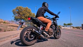 Honda CB650R  Stock Exhaust VS MIVV GP PRO Carbon [upl. by Rahab]