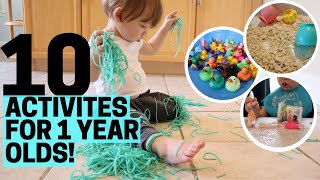 HOW TO ENTERTAIN A TODDLER 10 AtHome Easy Activities for 1 Year Olds [upl. by Ulland]