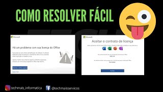 Como RESOLVER  Há um problema com sua licença do Office  Atualizado 2021 [upl. by Aztin]