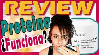 Reseña MASCARILLA LECHE DE CABRA ZIAJA  ¡¡REVIEW 😳 Mascarilla capilar de PROTEINA ¿FUNCIONA [upl. by Sukhum]