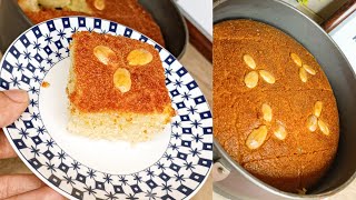 Basbousa Recipe Middle Eastern Dessert Recipe Soji Ka cake recipe Harissa recipe without oven [upl. by Lovmilla]