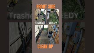 FRONT SIDE CLEANUP yard yardwork weedeating [upl. by Navets]