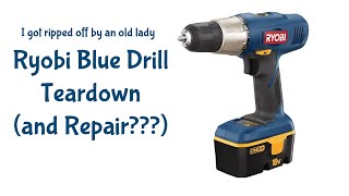 Ryobi Drill Lazy Teardown and Repair [upl. by Daryl575]