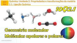 Geometria das moléculas  Moléculas polares e apolares  Exercícios  10Q21 [upl. by Ansaev251]