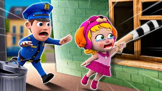 Police Officer Chase Thief 👮🏻🚨  Knock Knock Who’s There 👀   More Safety Tips amp Kid Songs [upl. by Atsirtal]