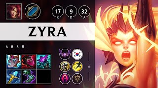 Zyra ARAM Triple Kill Unstoppable  KR Master Patch 1423 [upl. by Artek512]