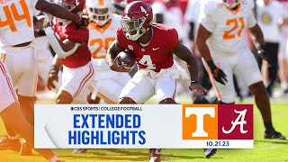 No 17 Tennessee at No 11 Alabama Extended Highlights I CBS Sports [upl. by Rehpotsrhc685]