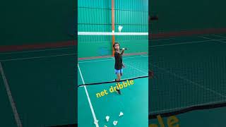 Akira learning net dribble crossnet👍shortsfeedshortvideotrendingviralvideobadmintonshortnew [upl. by Sarene]