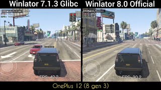 GTA V Benchmark Winlator 713 Glibc vs Winlator Official 80 [upl. by Coats]