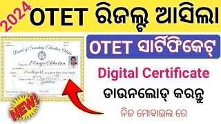 OTET Certificate Download Online  OTET Digital Certificate Download 2024 otetcertigicate [upl. by Keemahs]