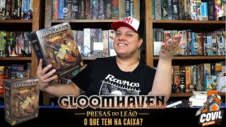 O Que tem na Caixa Unboxing Gloomhaven Presas do Leão [upl. by Farra]