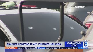 Shooting outside St John Bosco High School during youth sporting event kills 1 [upl. by Eamon]