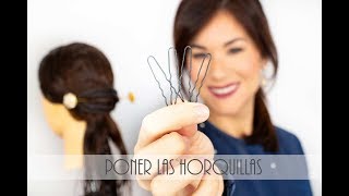 CÓMO PONER LAS HORQUILLAS DEL MOÑO DE FALLERA [upl. by Rosabella]