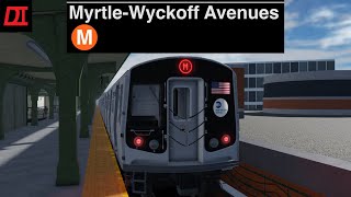 Roblox  Railfanning at MyrtleWyckoff Avenues [upl. by Dory]