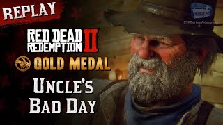 RDR2 PC  Mission 100  Uncles Bad Day Replay amp Gold Medal [upl. by Anauqes510]