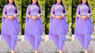 💜💜 Dhoti Salwar Suit Design  🥰 लेटेस्ट 🌸सलवार डिजाइन 💕 Afghani Salwar Design  Dhoti Frock Design [upl. by Ayit]