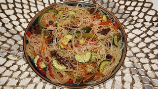 САЛАТ ФУНЧОЗА С ОВОЩАМИ И МЯСАМSalat funchoza tayyorlash [upl. by Anaidiriv999]