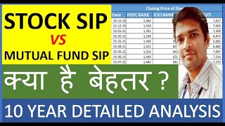 Stock SIP Vs Mutual Fund SIP Which is better 10 Year Detailed Analysis  MF SIP Vs Stocks SIP [upl. by Ansley234]