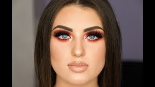 Red Fire Makeup Tutorial  Adriana Kadar [upl. by Ahtanoj]