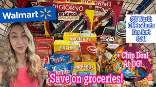 WALMART IBOTTA HAUL 730  EASY ALL DIGITAL DEALS SAVE ON GROCERIES  A DG DEAL ON CHIPS [upl. by Isma]