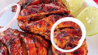 Tandoori chicken recipe  without oven  restaurant style juicy grilled chicken [upl. by Rochelle]