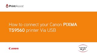 How to set up your Canon PIXMA HOME TS9560 using a USB cable connection [upl. by Aisela]