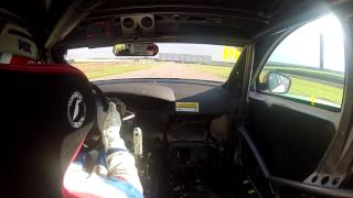 Jason Plato huge slide at Rockingham  BTCC 2013 [upl. by Krilov]