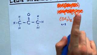 Lewis Structure of Acetone [upl. by Ellerehc]