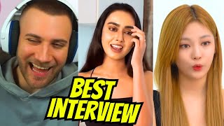 I LOVE THIS KPop aespa ft Sakshma Srivastav  Indian Interview  REACTION [upl. by Adnaluoy]