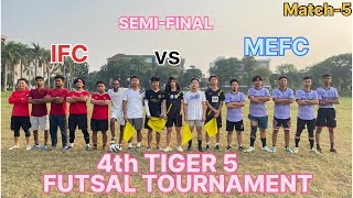 Semifinal INAZUMA FC 🔴 vs MIGHTY EAGLES FC🟣 4th tigers 5 futsal tournament  YGI ground minivlog [upl. by Ponce901]