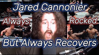 MMA GURU Reacting To Jared Cannonier Getting ROCKED But RECOVERING Compilation [upl. by Mariellen771]