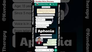 Aphonia Voice Problem Solve in 1day  How to cure Aphonia vocalfold [upl. by Reiter842]