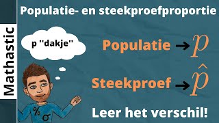 Populatieproportie en steekproefproportie [upl. by Elatsyrc]