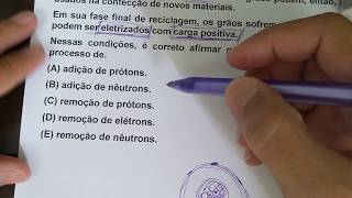 Prova Etec 2017 1º semestre Questão 23 química [upl. by Lempres]