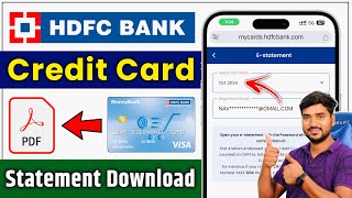 HDFC Credit Card PDF Statement Kaise Nikale  How to Donwload HDFC Bank Credit Cards Bill Statement [upl. by Lepper]