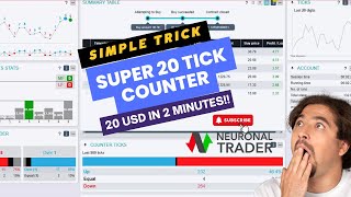 HERE WE GO AGAIN WITH THE BOT SUPER 20 TICK COUNTER🤑 FREE ON NEURONAL TRADER😎 [upl. by Purvis]