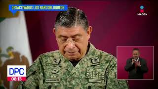 Luis Cresencio Sandoval informa sobre los narcobloqueos en Tamaulipas  De Pisa y Corre [upl. by Yraek288]