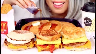 ASMR Eating McDonald’s Breakfast Sandwiches  Big Bite No Talking [upl. by Napoleon]