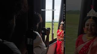 Bengali bridal look shorts short weddingphotography aasakooda trending bts nikon cinematic [upl. by Aizahs]