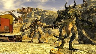 Fallout New Vegas  ALPHA DEATHCLAW MOTHER DEATHCLAW Quarry Junction Claws Out Quest [upl. by Annodahs167]